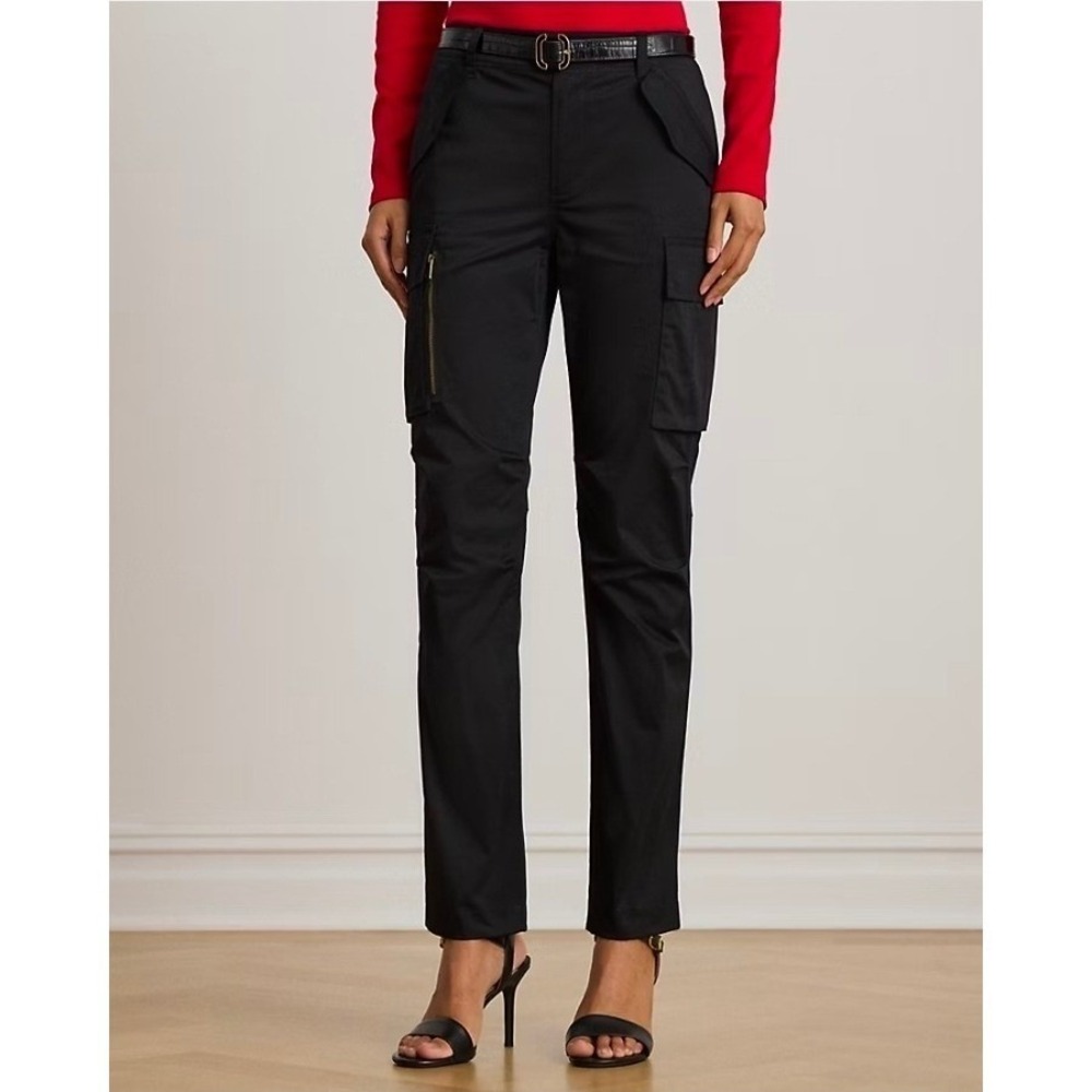 Lauren Ralph Lauren Utility Cargo Pants Womens 4 Navy Stretch NWT